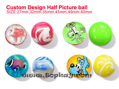 topkay：Custom Design Picture Bouncy Ball