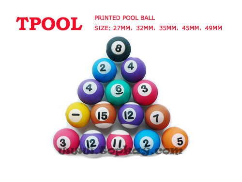 topkay：TPOOL-Printed Pool ball