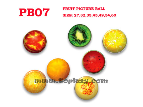 topkay：Fruit picture bouncy ball